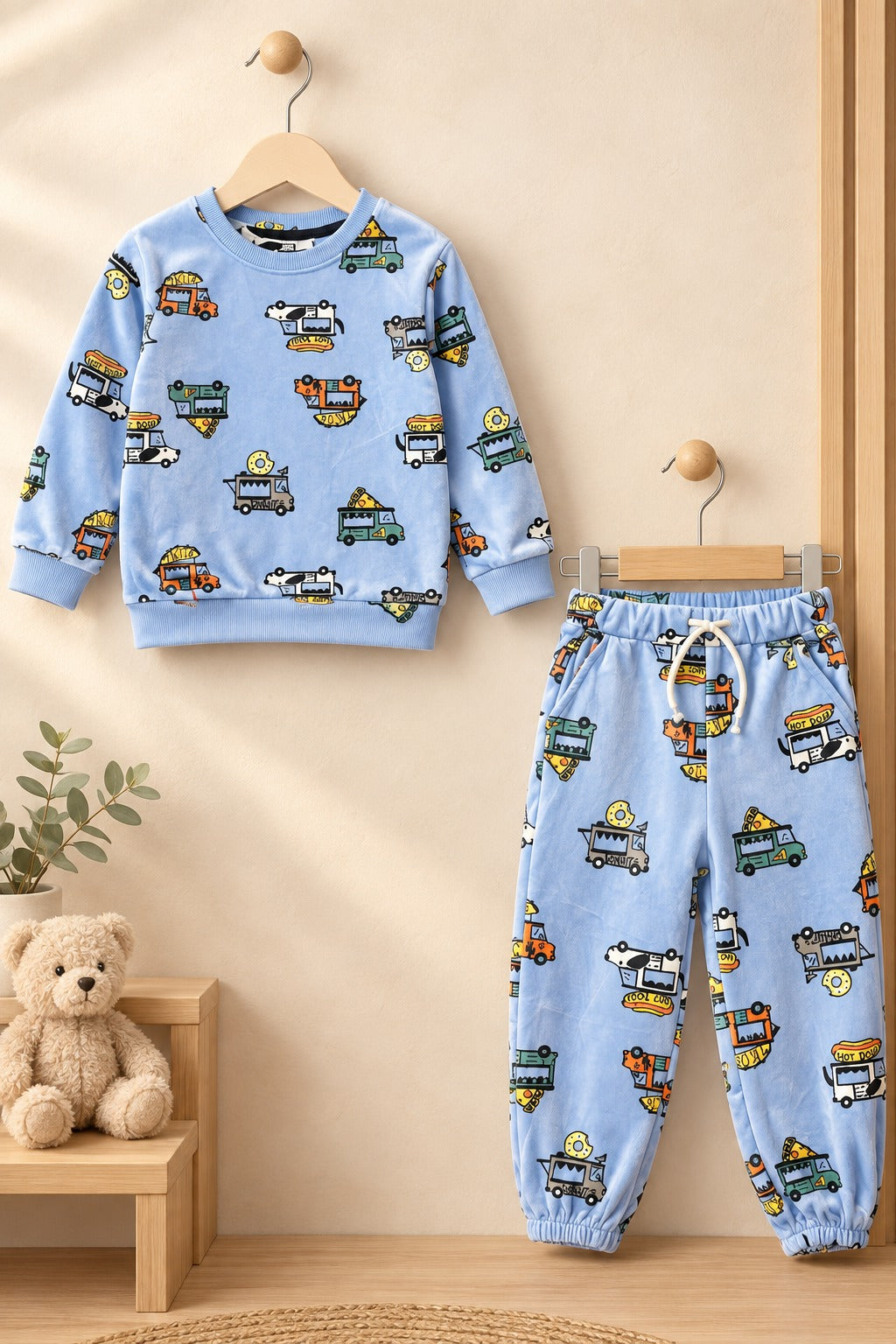 Blue Ice-Cream Bus Cozy Luxe Suit