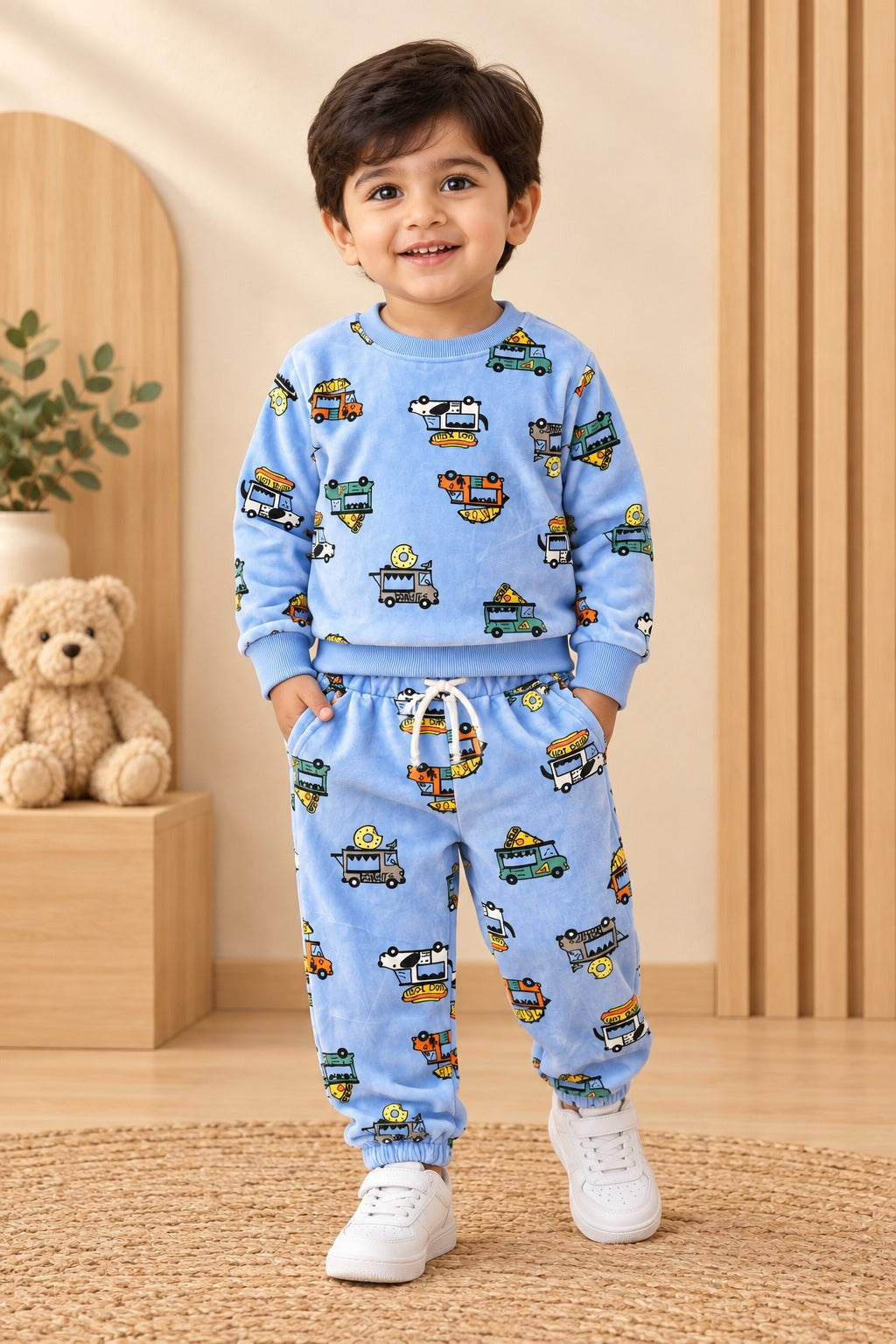 Blue Ice-Cream Bus Cozy Luxe Suit
