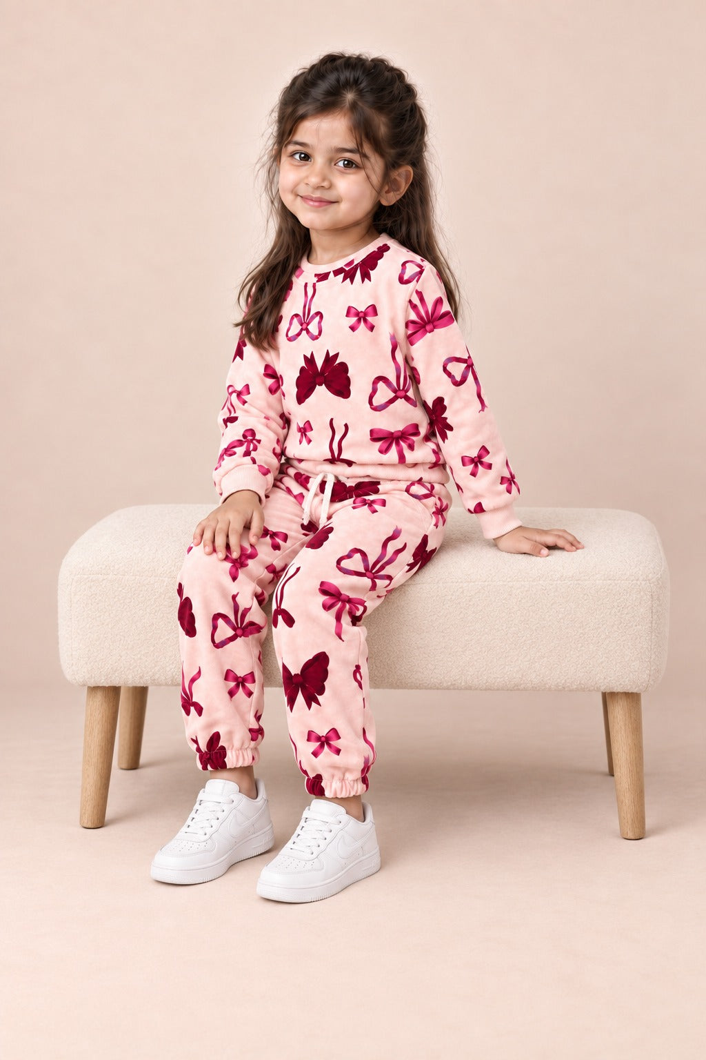 Pink Bow Cozy Luxe Suit