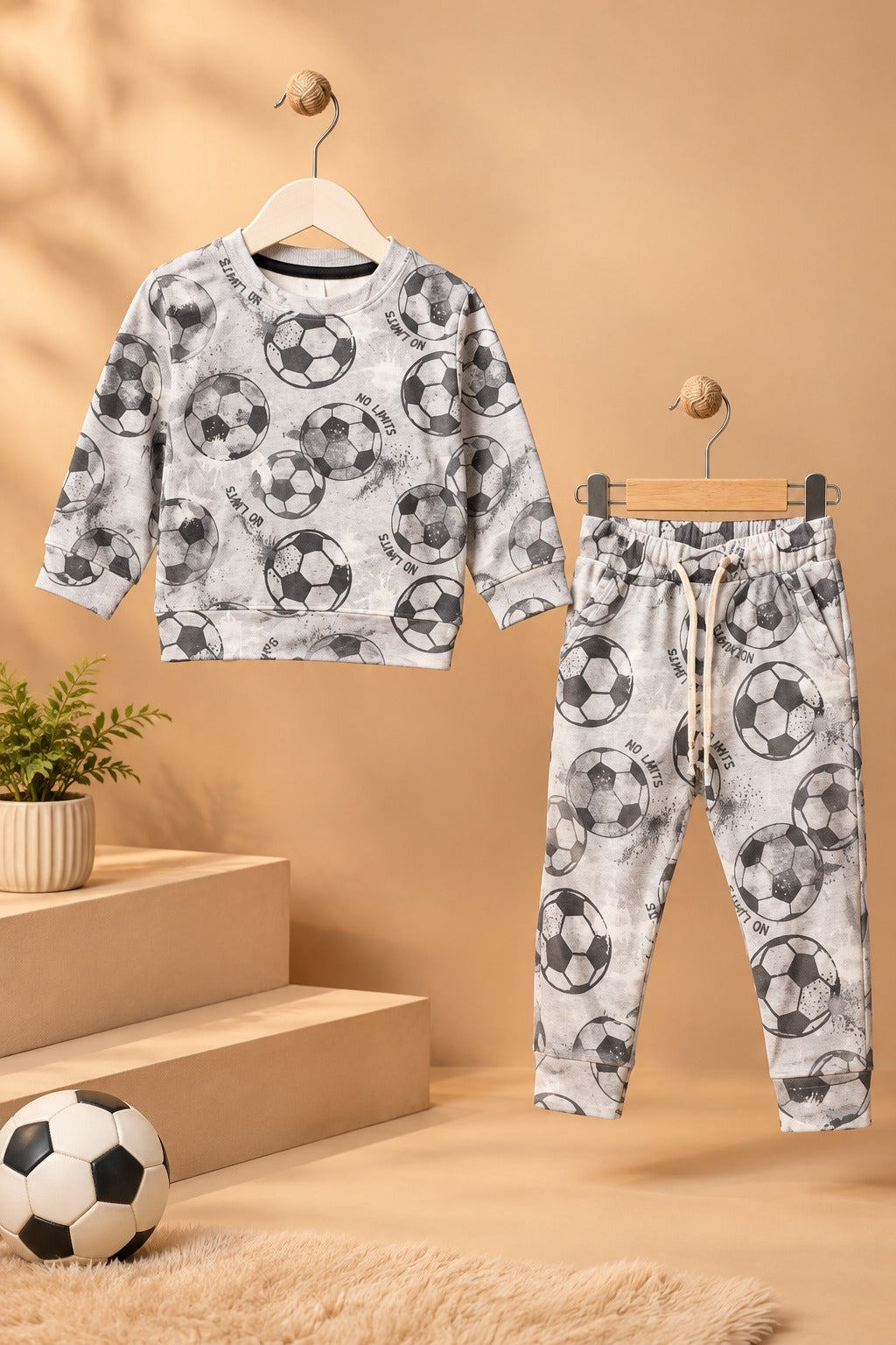 Grey Foot Ball Cozy Luxe Suit