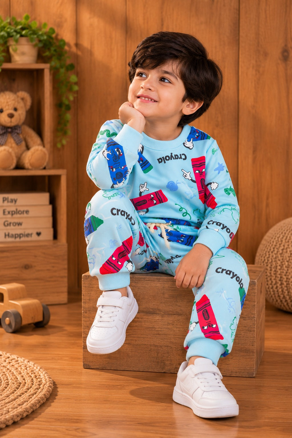Blue Pencil Cozy Luxe Suit