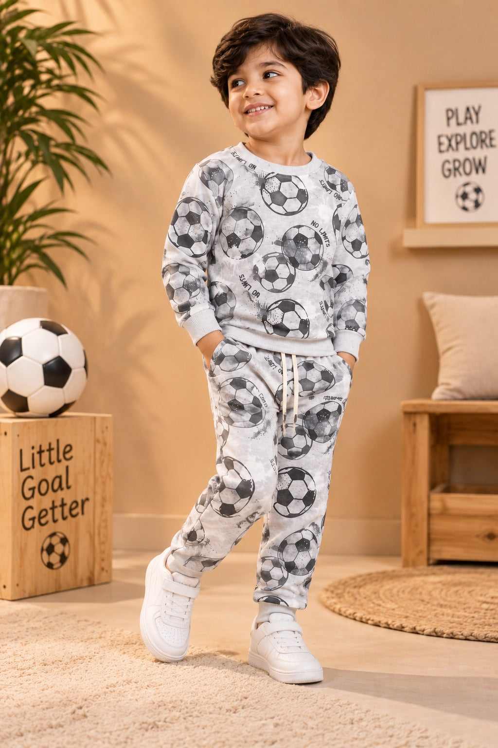 Grey Foot Ball Cozy Luxe Suit Secondary image