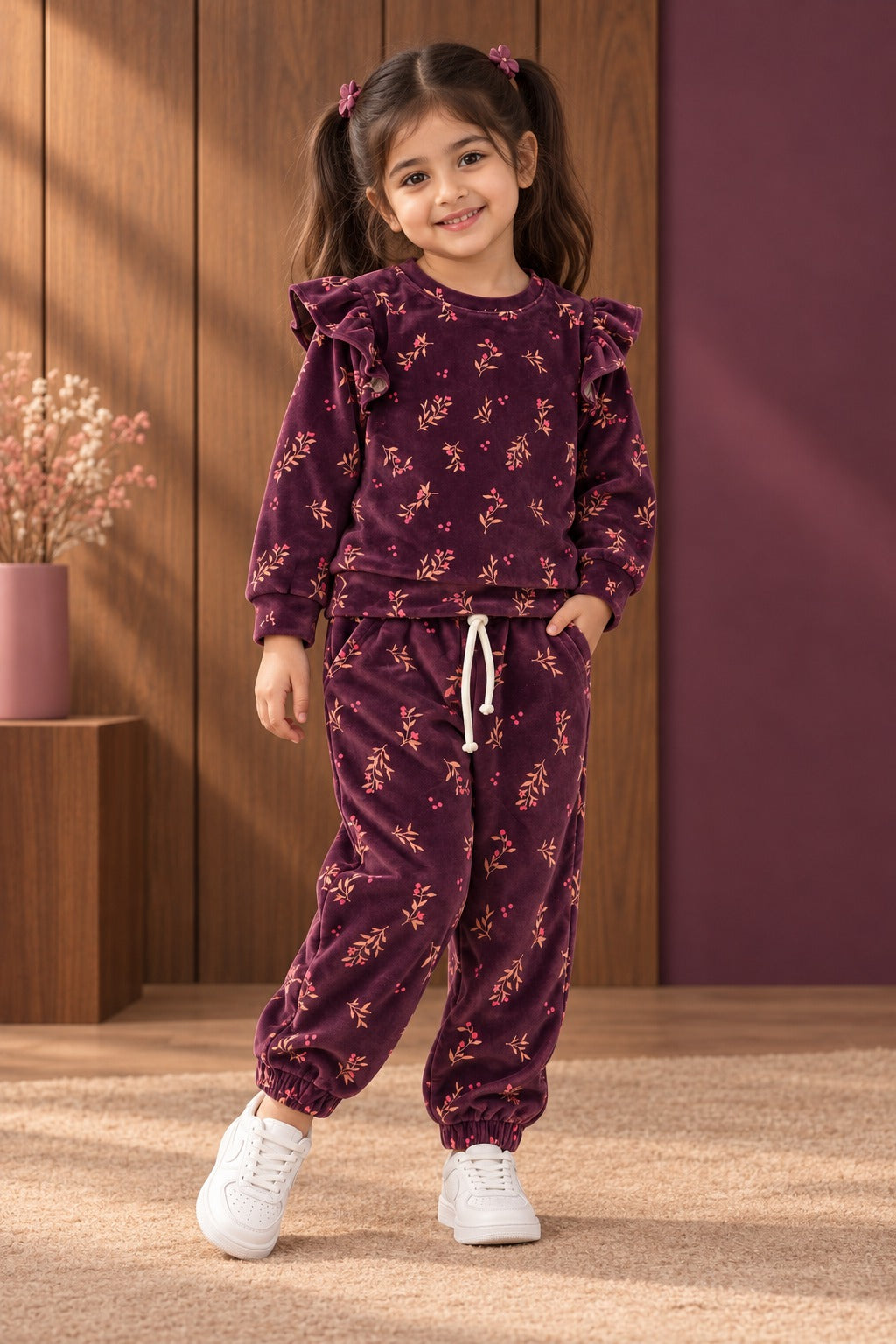 Purple Flowers Cozy Luxe Suit