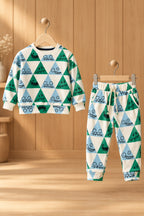 White Green Face Cozy Luxe Suit