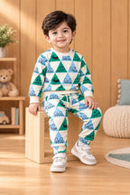 White Green Face Cozy Luxe Suit