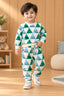 White Green Face Cozy Luxe Suit