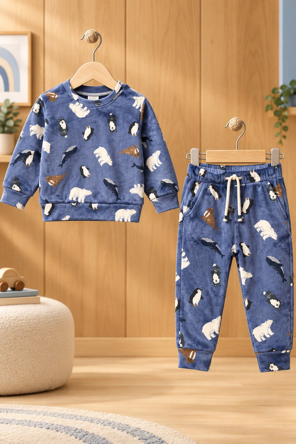 Blue Penguin Whale Cozy Luxe Suit