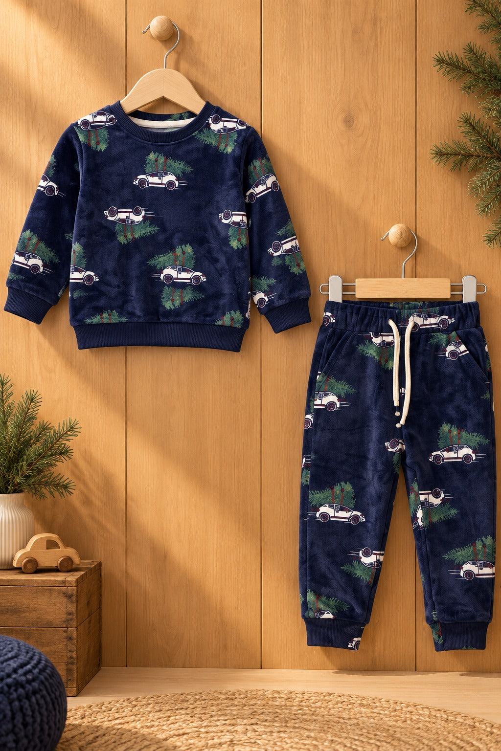 Navy Car Cozy Luxe Suit
