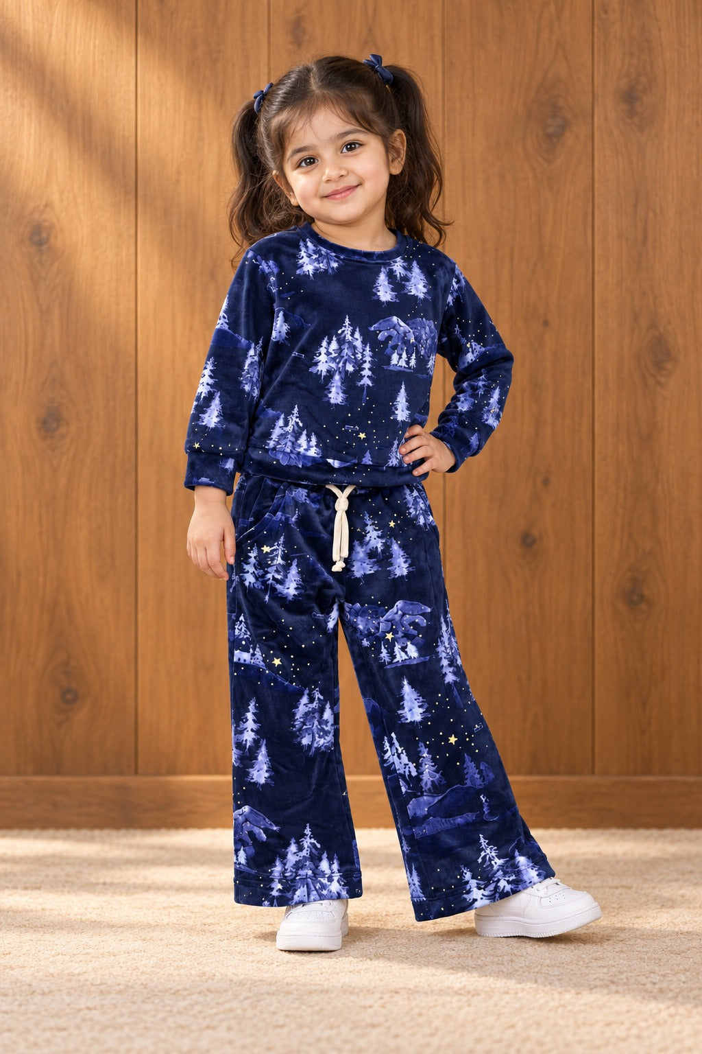 Navy Trees Cozy Luxe Suit