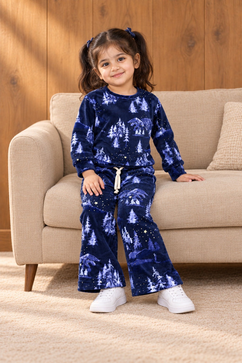 Navy Trees Cozy Luxe Suit