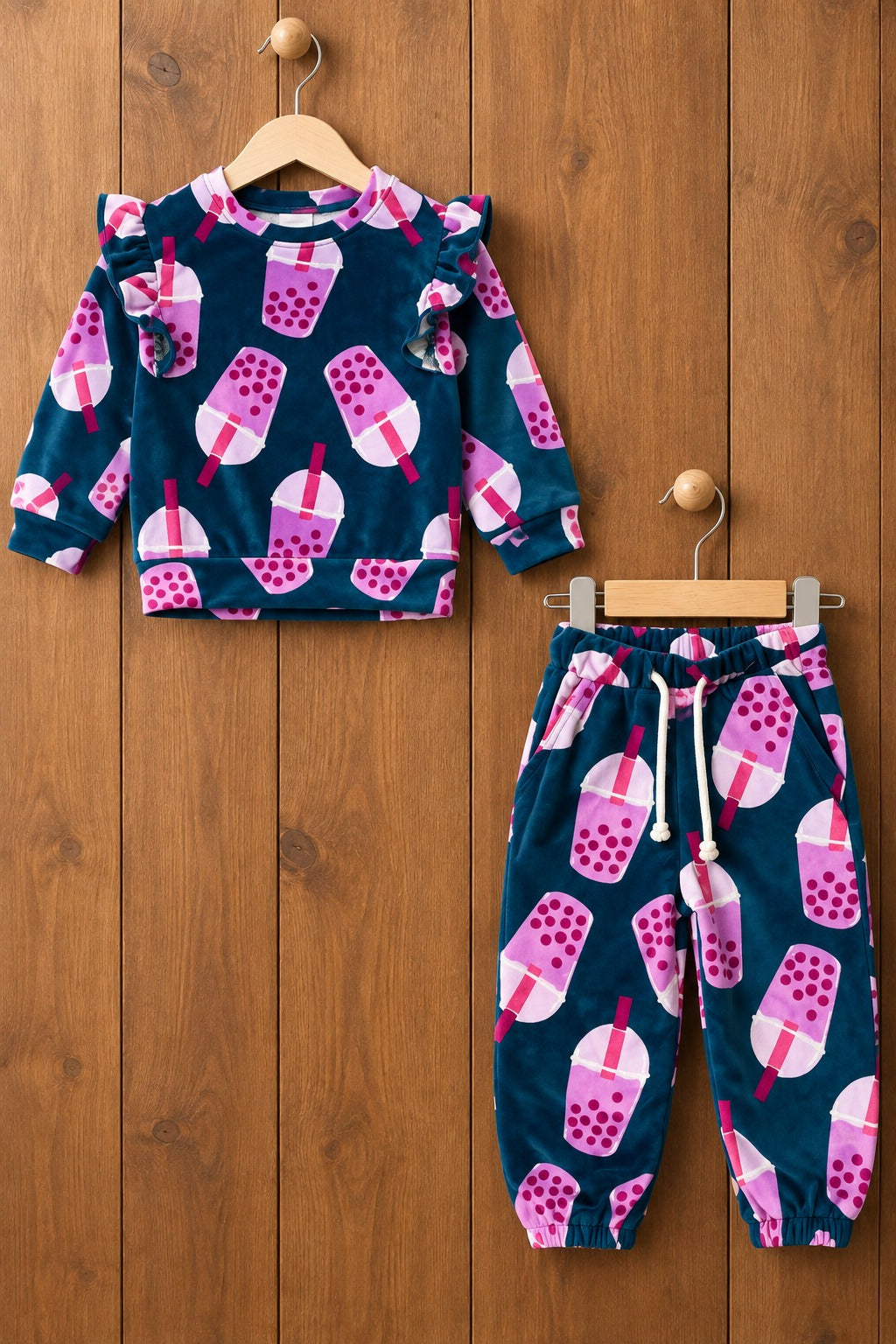 Teal Blue Cup Cozy Luxe Suit