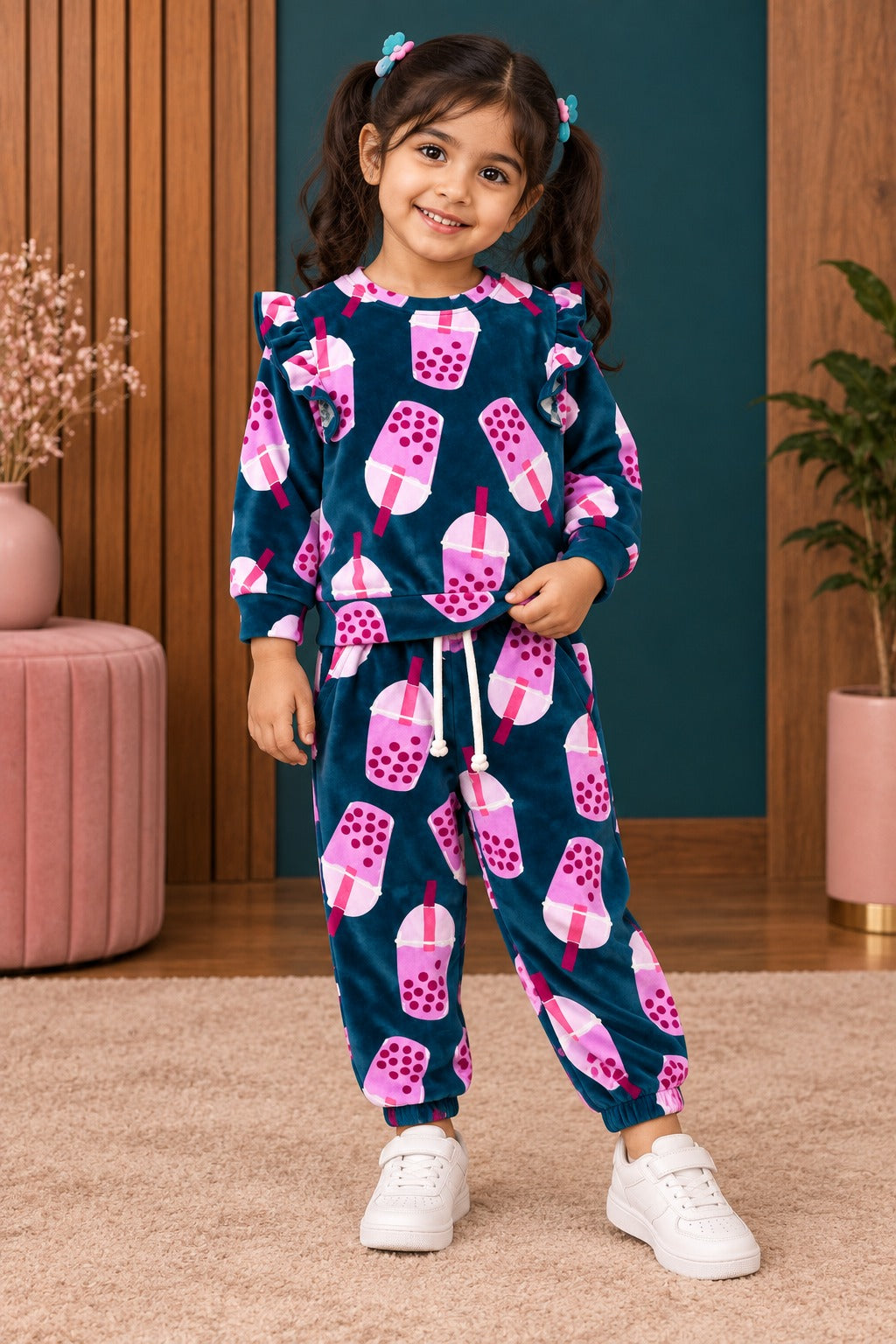 Teal Blue Cup Cozy Luxe Suit