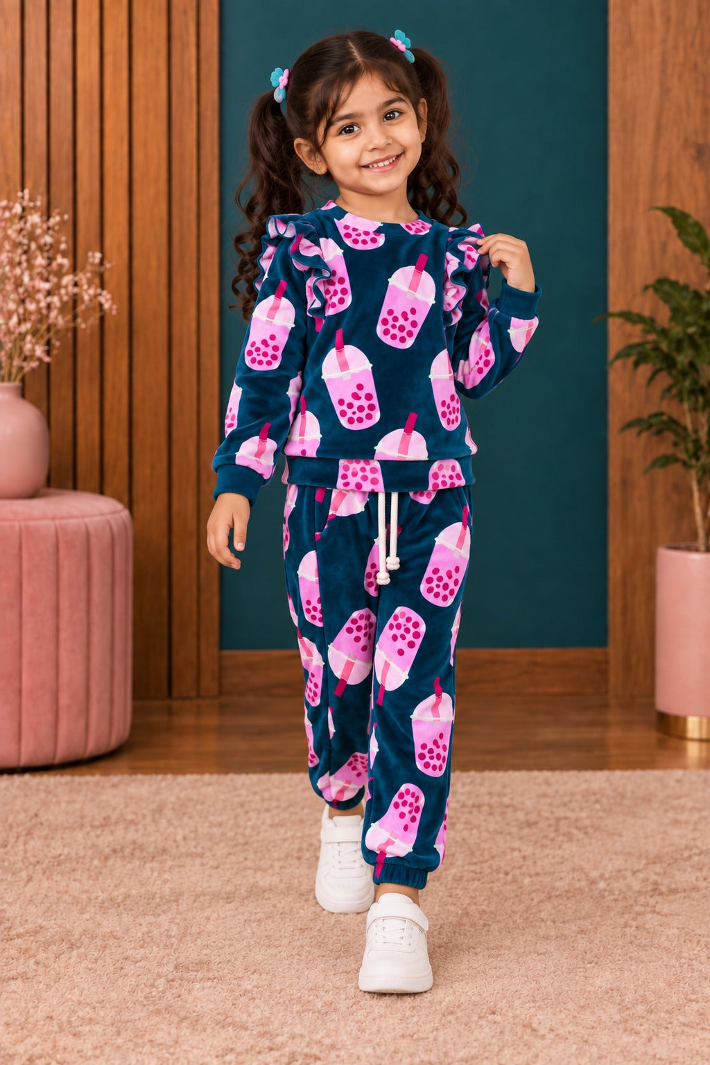 Teal Blue Cup Cozy Luxe Suit