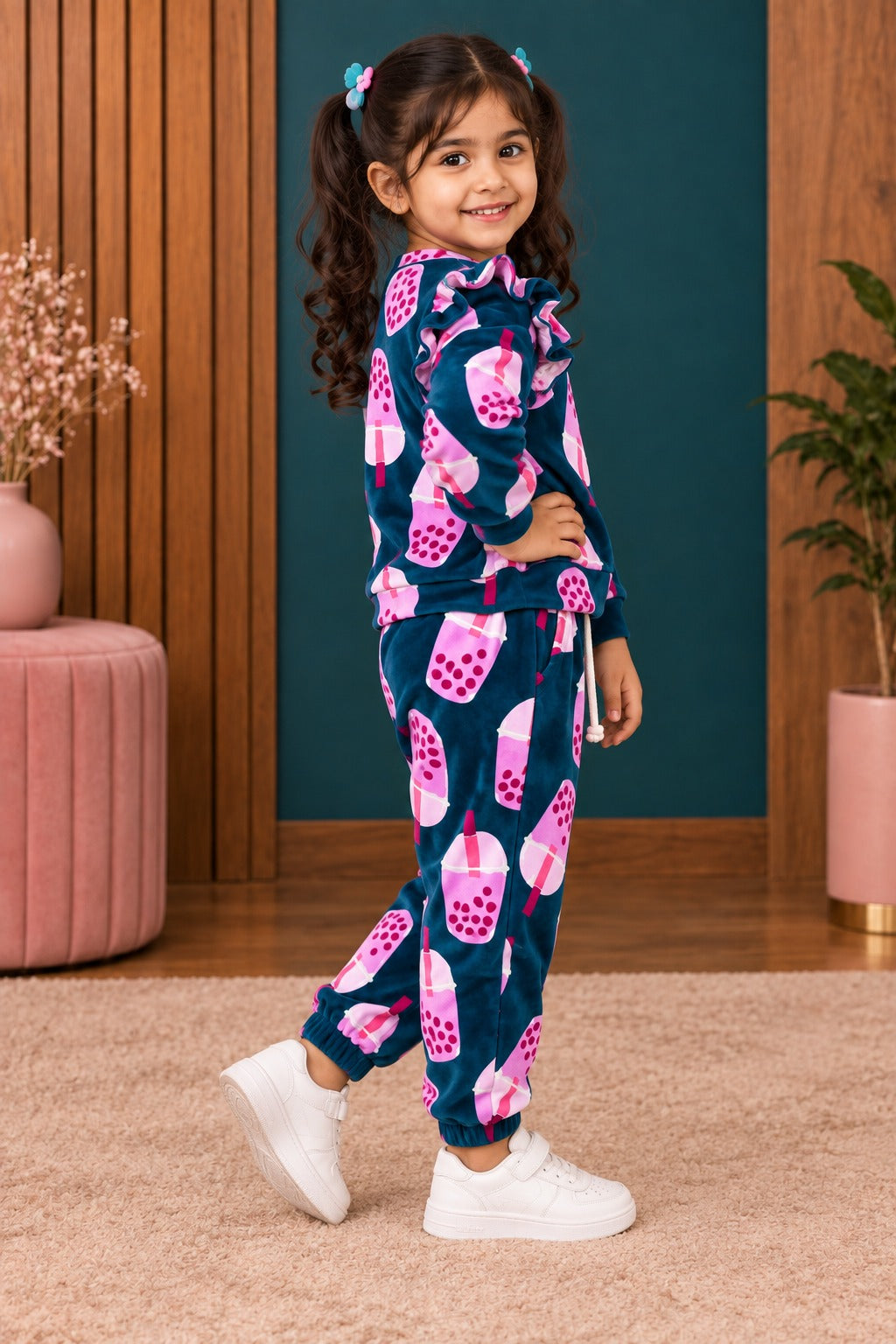 Teal Blue Cup Cozy Luxe Suit