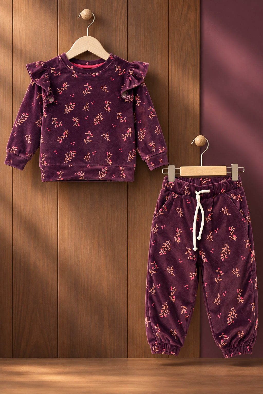 Purple Flowers Cozy Luxe Suit