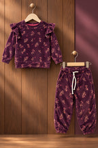 Purple Flowers Cozy Luxe Suit