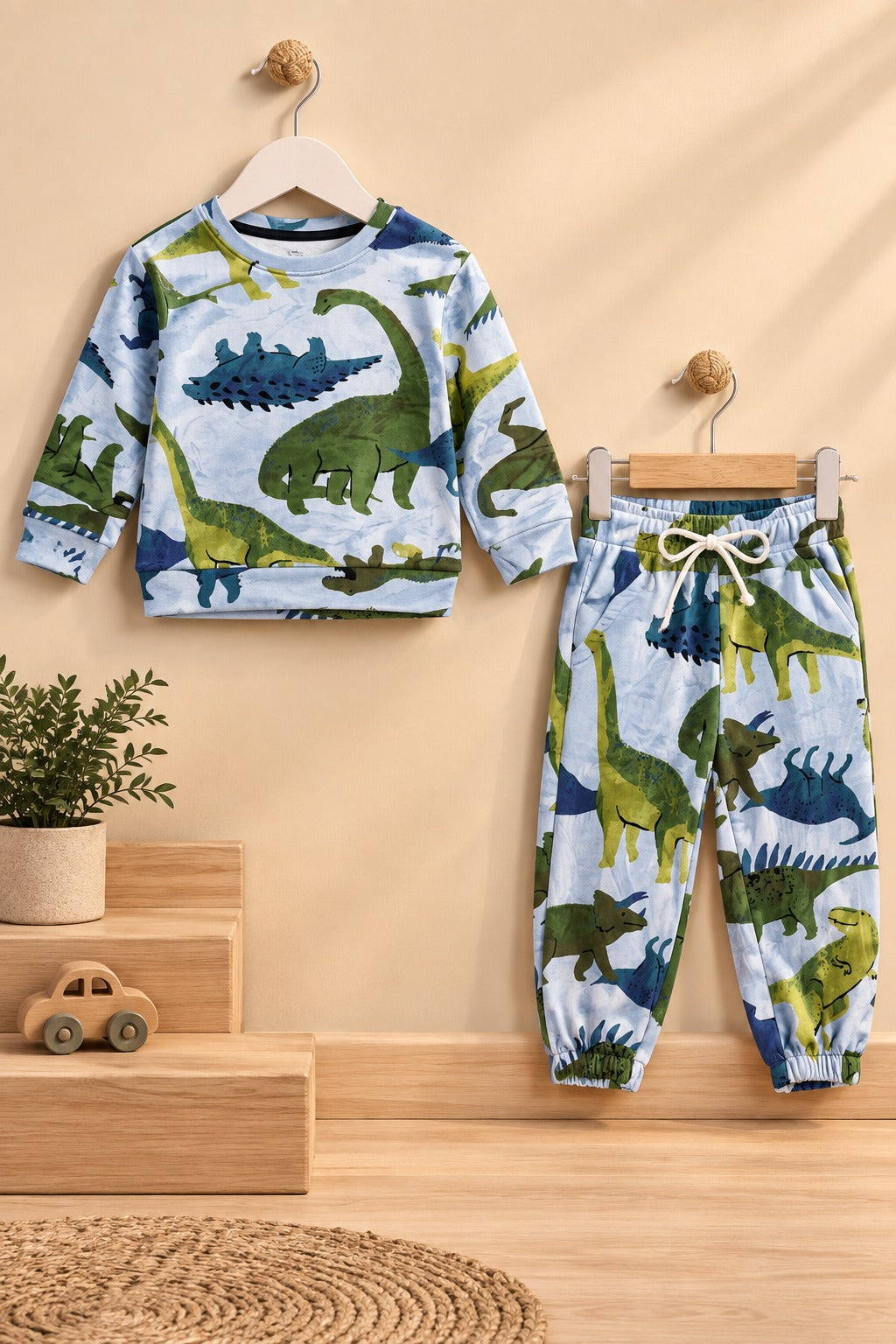 Blue Dino Cozy Luxe Suit Secondary image