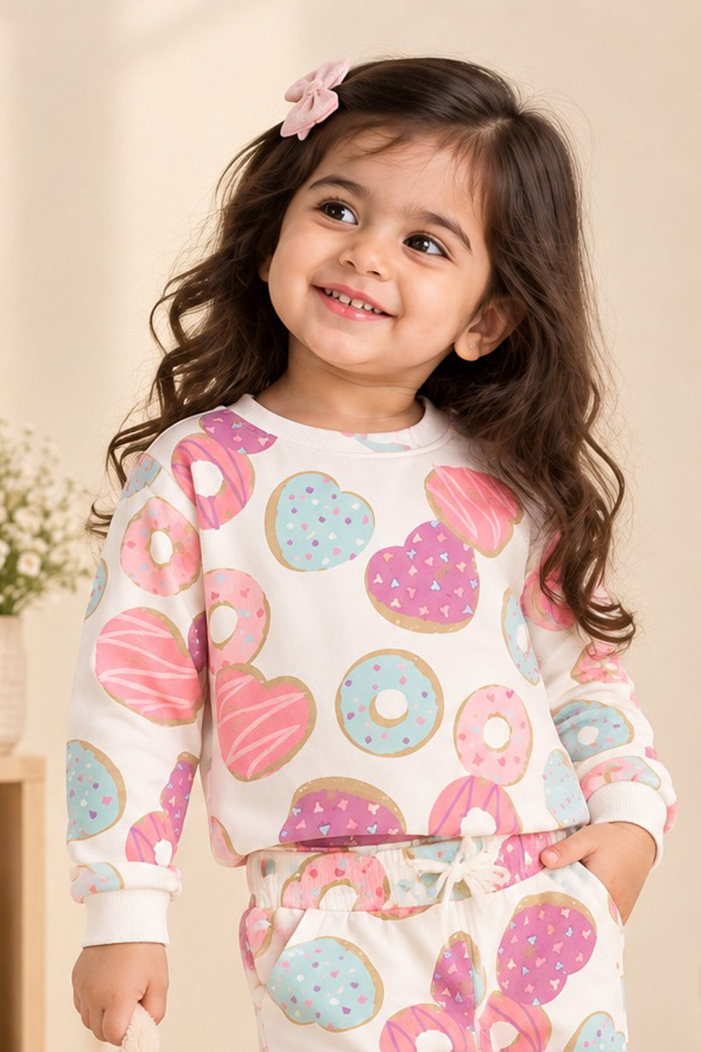 White Donut Cozy Luxe Sweatshirt