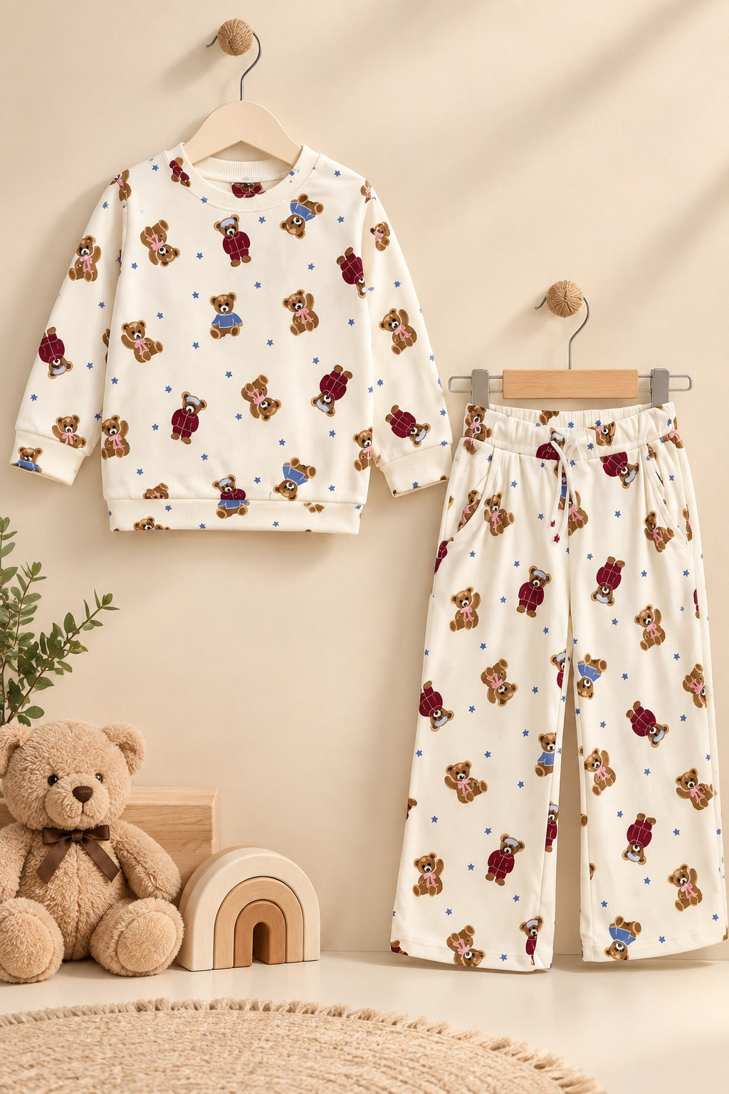 Cream Bear Cozy Luxe Suit