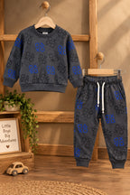Grey Shapes Cozy Luxe Suit