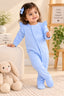 Blue Luxe Knit Fabric Romper