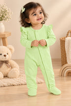 Green Luxe Knit Fabric Romper