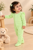 Green Luxe Knit Fabric Romper