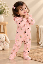 Pink Fairy Ridge Knit Fabric Romper