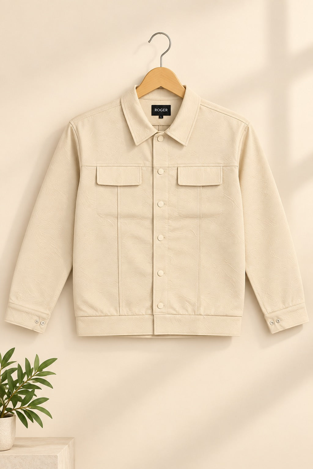 Beige Double Pocket Jacket