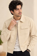 Beige Double Pocket Jacket