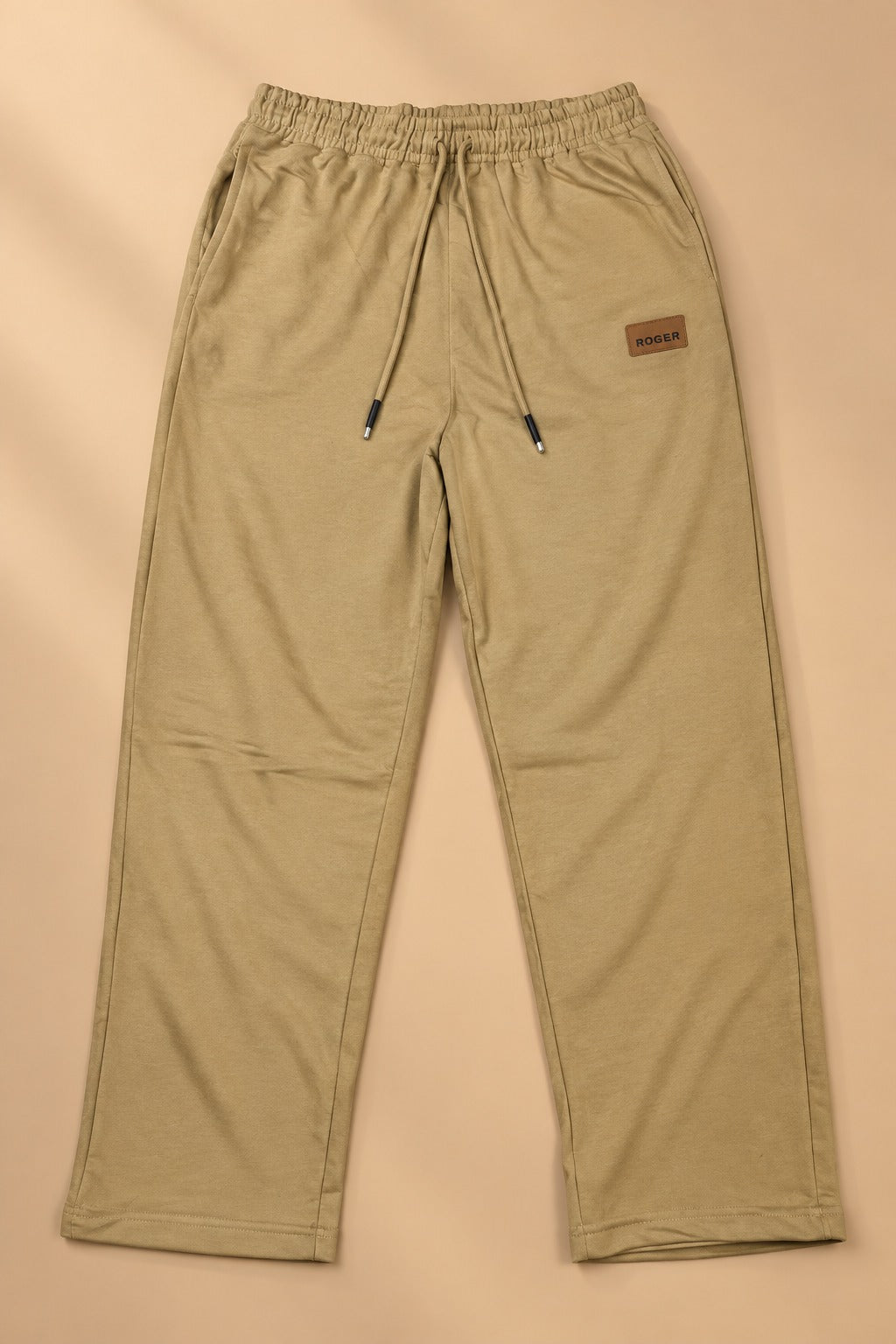 Brown Comfort Knit Fabric Trouser