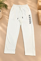 Beige Comfort Knit Fabric Trouser