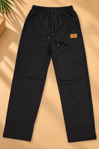 Black Comfort Knit Fabric Trouser