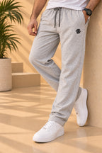 Grey Comfort Knit Fabric Trouser