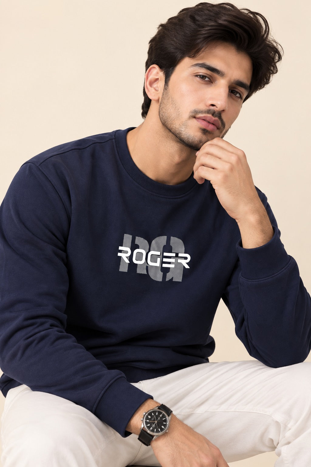 Blue Roger Soft Peak Sweatshirt