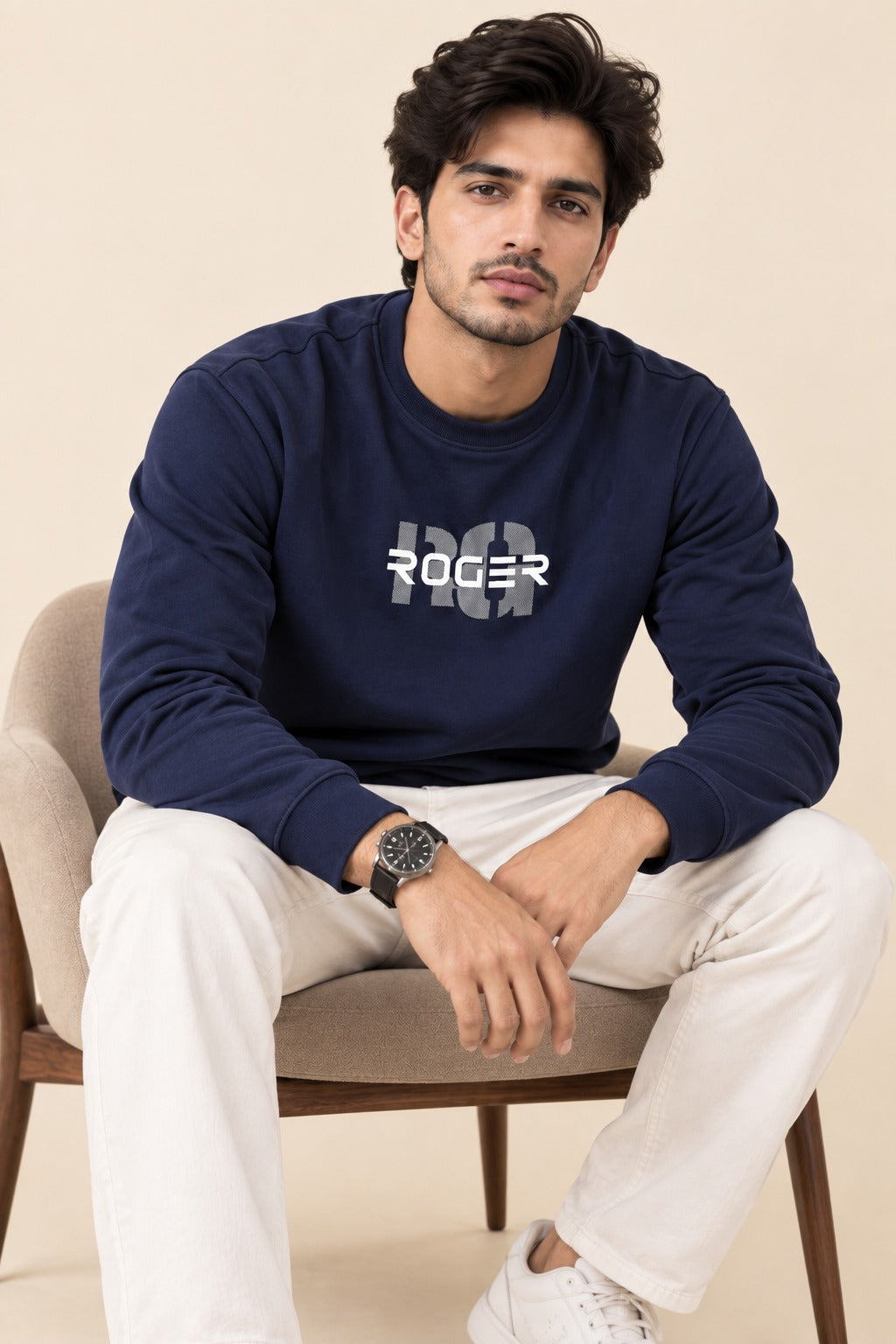 Blue Roger Soft Peak Sweatshirt