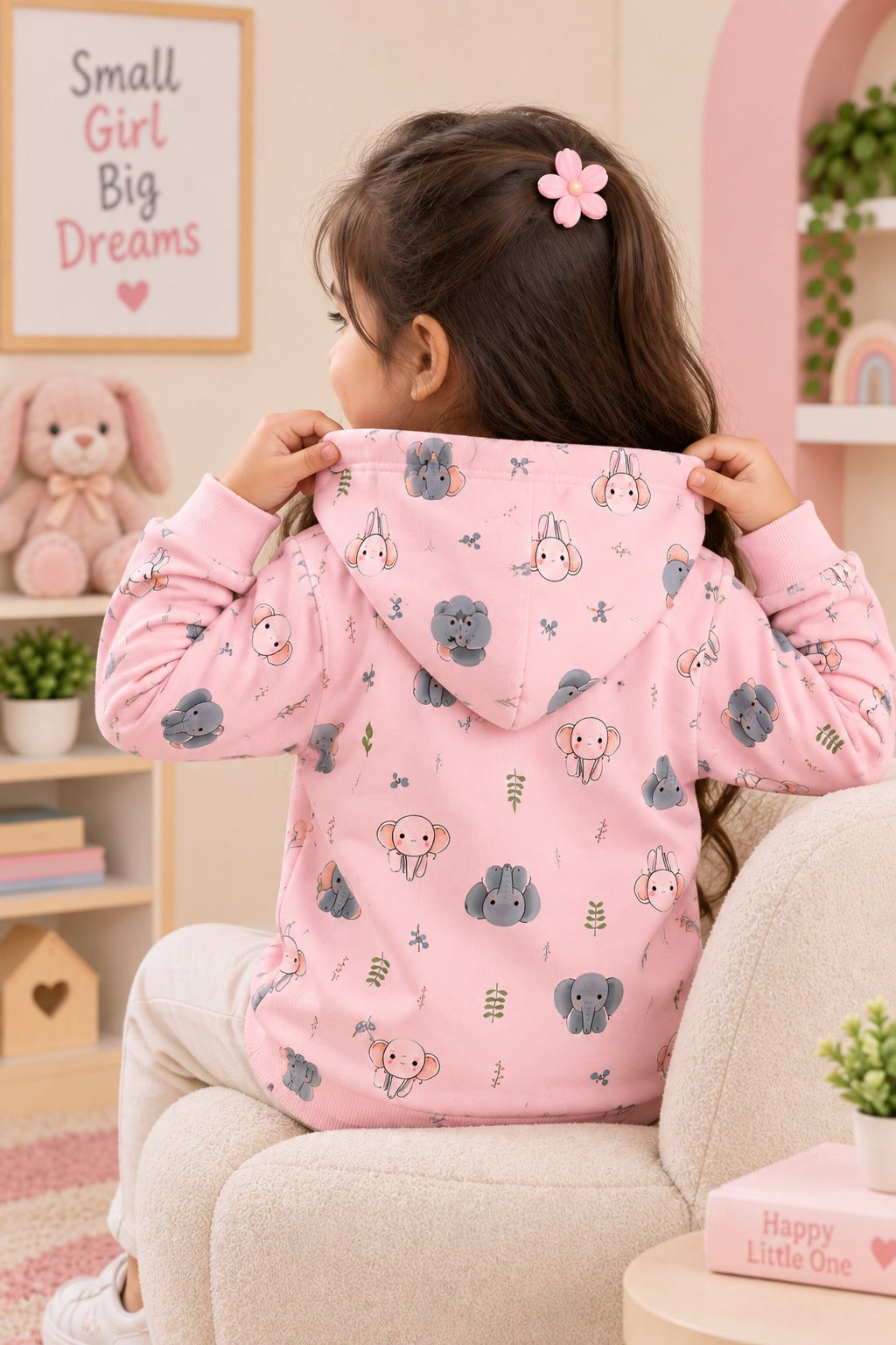 Elephant Polar Touch Fabric Hoodie