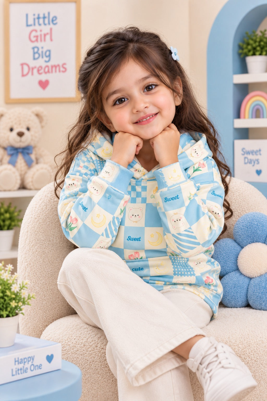 Rose Polar Touch Fabric Hoodie