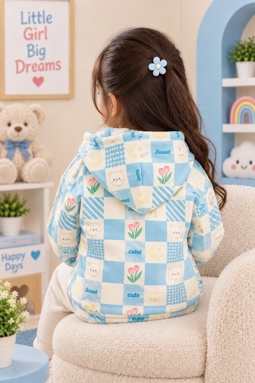 Rose Polar Touch Fabric Hoodie