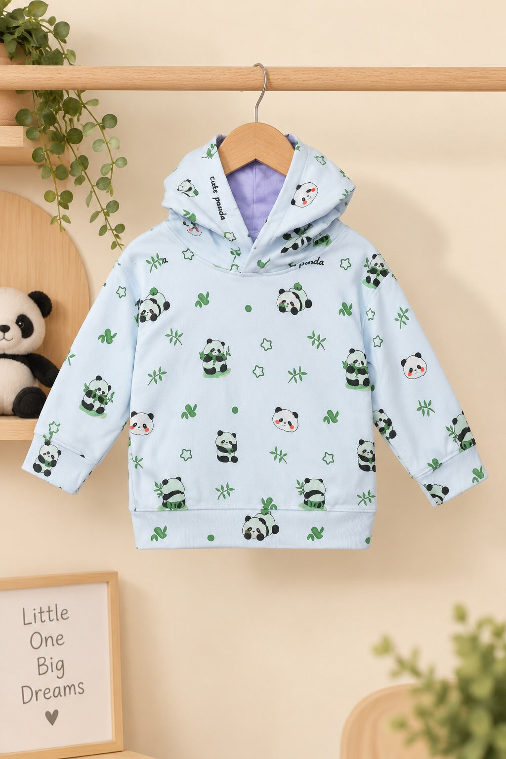Panda Polar Touch Fabric Hoodie