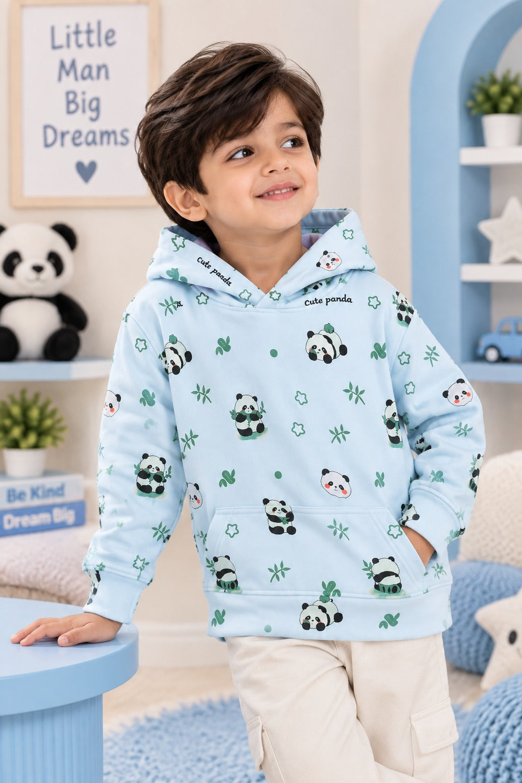 Panda Polar Touch Fabric Hoodie