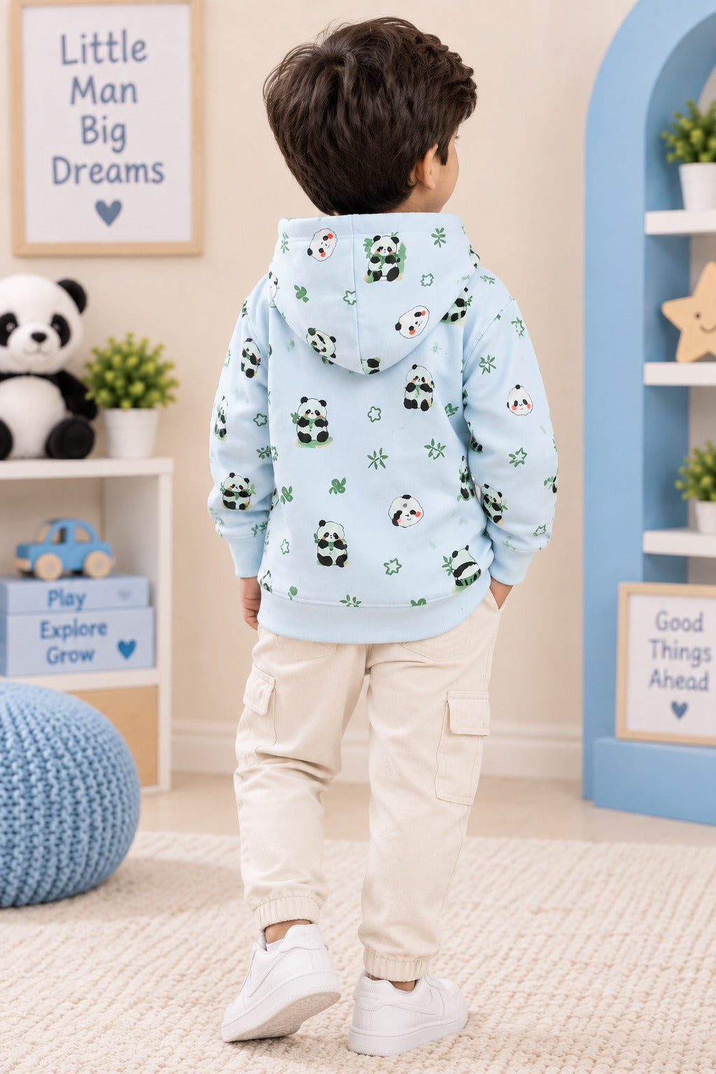 Panda Polar Touch Fabric Hoodie