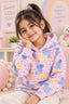 Pink Hearts Polar Touch Fabric Hoodie