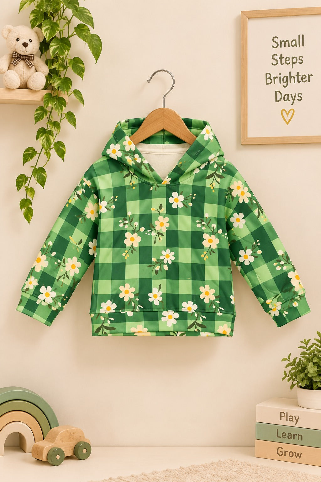 Sun Flower Polar Touch Fabric Hoodie