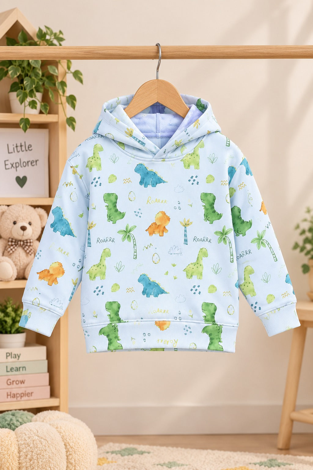Dino Polar Touch Fabric Hoodie