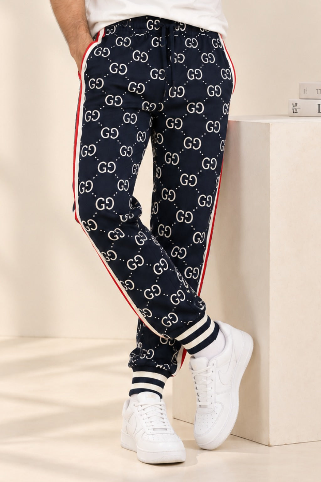 Navy Comfort Knit Fabric Trouser
