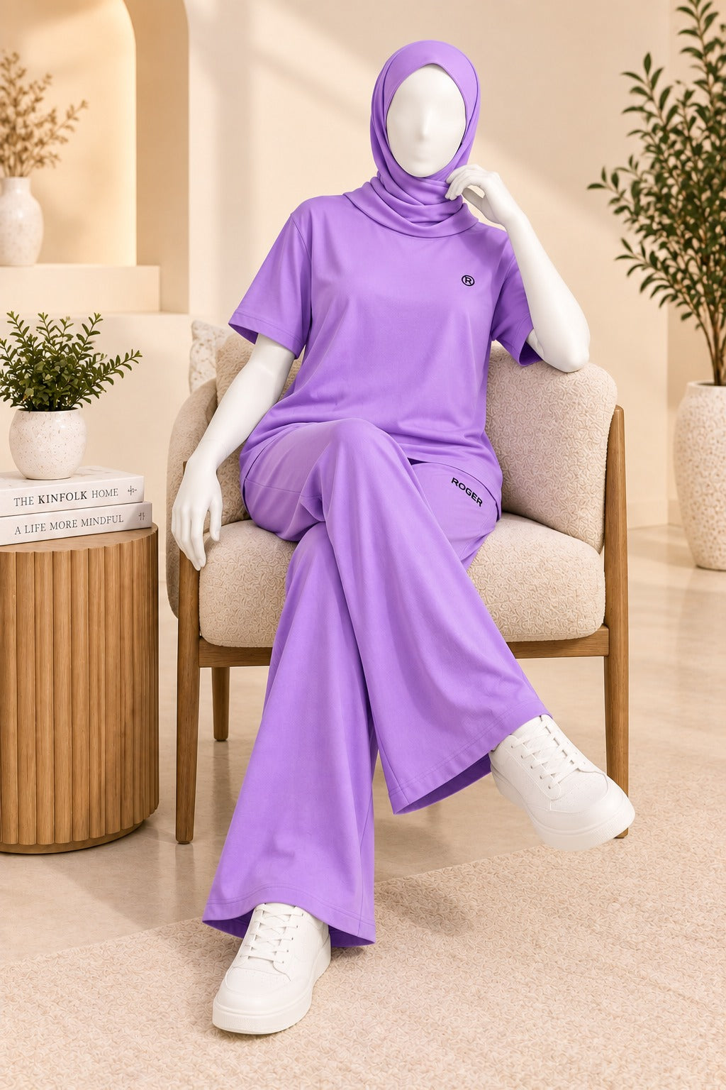 Light Purple Comfi Knit Fabric Co-Ord Set