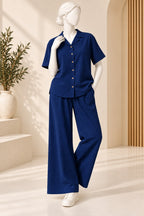 Royal Blue Linora Fabric Co-Ord Set