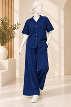Royal Blue Linora Fabric Co-Ord Set