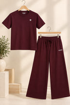 Maroon Comfi Knit Fabric Co-Ord Set